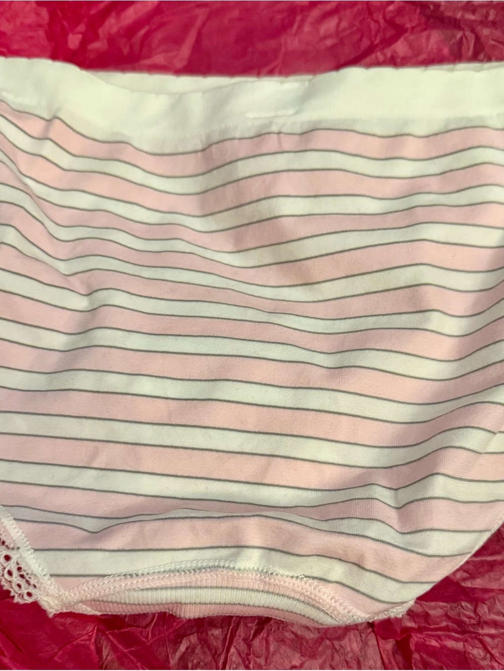 Victoria's Secret Pink and White Striped Lounge Top